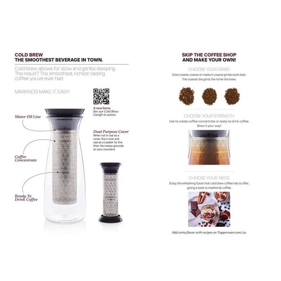 Tupperware Cold Brew Coffee Carafe - Tea Loose Leaf or Tea Bags - Coffee NWT - Picture 2 of 7